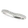 14k White Gold Curved Diamond Wedding Ring (1/4 cttw) by Bids.com