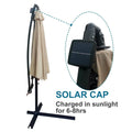 10ft Solar-Powered Patio Umbrella by DailySale