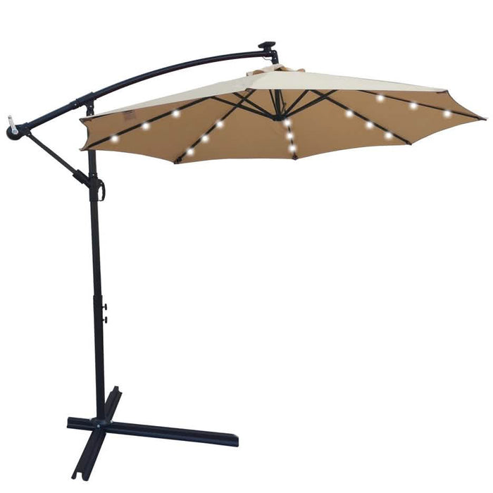 10ft Solar-Powered Patio Umbrella by DailySale