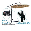 10ft Solar-Powered Patio Umbrella by DailySale