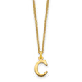 10K God Letters Initial Necklaces by Fine Color Jewels