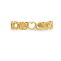 10K Gold Adjustable Heart Toe Ring by Fine Color Jewels