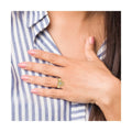 10k Gold and Rhodium Claddagh Ring by Fine Color Jewels
