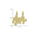10K Gold BEST FRIENDS Break-A-Part Puzzle Pendant 2 Pieces by Fine Color Jewels