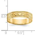 10k Gold Claddagh Band by Fine Color Jewels