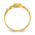 10K Gold Claddagh Ring by Fine Color Jewels