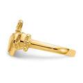 10K Gold Claddagh Ring by Fine Color Jewels