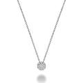 10k Gold Cluster Diamond Necklace by Fine Color Jewels