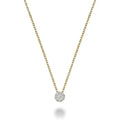 10k Gold Cluster Diamond Necklace by Fine Color Jewels