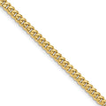 10k Gold Cuban Chain Necklace 18 inch by Fine Color Jewels