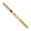 10k Gold Cuban Chain Necklace 18 inch by Fine Color Jewels