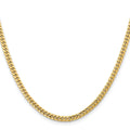 10k Gold Cuban Chain Necklace 18 inch by Fine Color Jewels