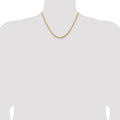 10k Gold Cuban Chain Necklace 18 inch by Fine Color Jewels