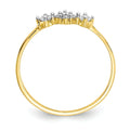 10k Gold CZ Ring by Fine Color Jewels