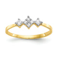 10k Gold CZ Ring by Fine Color Jewels