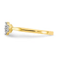 10k Gold CZ Ring by Fine Color Jewels