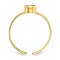 10k Gold CZ Toe Ring For Women by Fine Color Jewels
