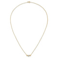 10k Gold CZ Triple Heart Necklace by Fine Color Jewels