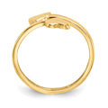 10K Gold Double Heart Bypass Toe Ring by Fine Color Jewels