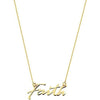 10K Gold Faith Necklace for Women Adjustable from 16" to 18"