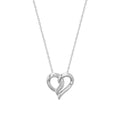 10k Gold Fancy Heart Diamond Necklace by Fine Color Jewels