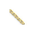 10K Gold Flat Anchor Chain 18 inch by Fine Color Jewels