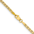 10K Gold Flat Anchor Chain 18 inch by Fine Color Jewels