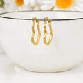 10K Gold Heart Hoop Earrings by Fine Color Jewels