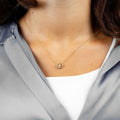 10k Gold Heart Infinity Diamond Necklace by Fine Color Jewels