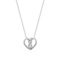 10k Gold Heart Infinity Diamond Necklace by Fine Color Jewels