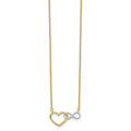 10k Gold Heart Infinity Pendant Necklace by Fine Color Jewels