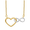 10k Gold Heart Infinity Pendant Necklace