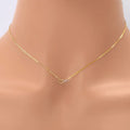 10k Gold Heart Infinity Pendant Necklace by Fine Color Jewels