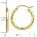 10K Gold Hinged Hoop Earrings by Fine Color Jewels