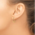 10K Gold Hinged Hoop Earrings by Fine Color Jewels