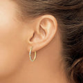 10k Gold Hollow Twisted Hoop Earrings by Fine Color Jewels