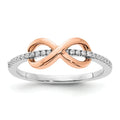 10K Gold Infinity Pave Diamond Engagement Ring by Fine Color Jewels