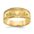 10k Gold Ladies Claddagh Band Ring by Fine Color Jewels