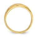 10k Gold Ladies Claddagh Band Ring by Fine Color Jewels