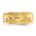 10k Gold Ladies Claddagh Band Ring by Fine Color Jewels