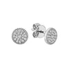 10k Gold Natural Diamond Cluster Stud Earrings