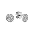 10k Gold Natural Diamond Cluster Stud Earrings by Fine Color Jewels