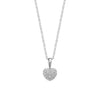 10k Gold Pave Diamond Heart Necklace