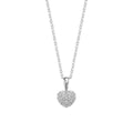 10k Gold Pave Diamond Heart Necklace by Fine Color Jewels
