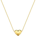 10K Gold Puffed Heart Necklace for Women Adjustable by DailySale