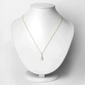 10K Gold Real Opal And Diamond Necklace by Fine Color Jewels