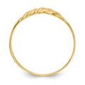 10K Gold Ridged Dome Ring For Women by Fine Color Jewels