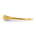 10K Gold Ridged Dome Ring For Women by Fine Color Jewels