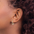 10k Gold Tri-Color Twisted Hoop Earrings by Fine Color Jewels