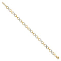 10k Gold Two Tone Infinity Love Knot Bracelet by Fine Color Jewels